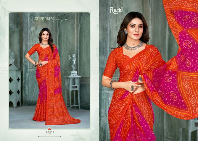 Star Chiffon 131 Bandhani Printed Daily Wear Sarees Catalog